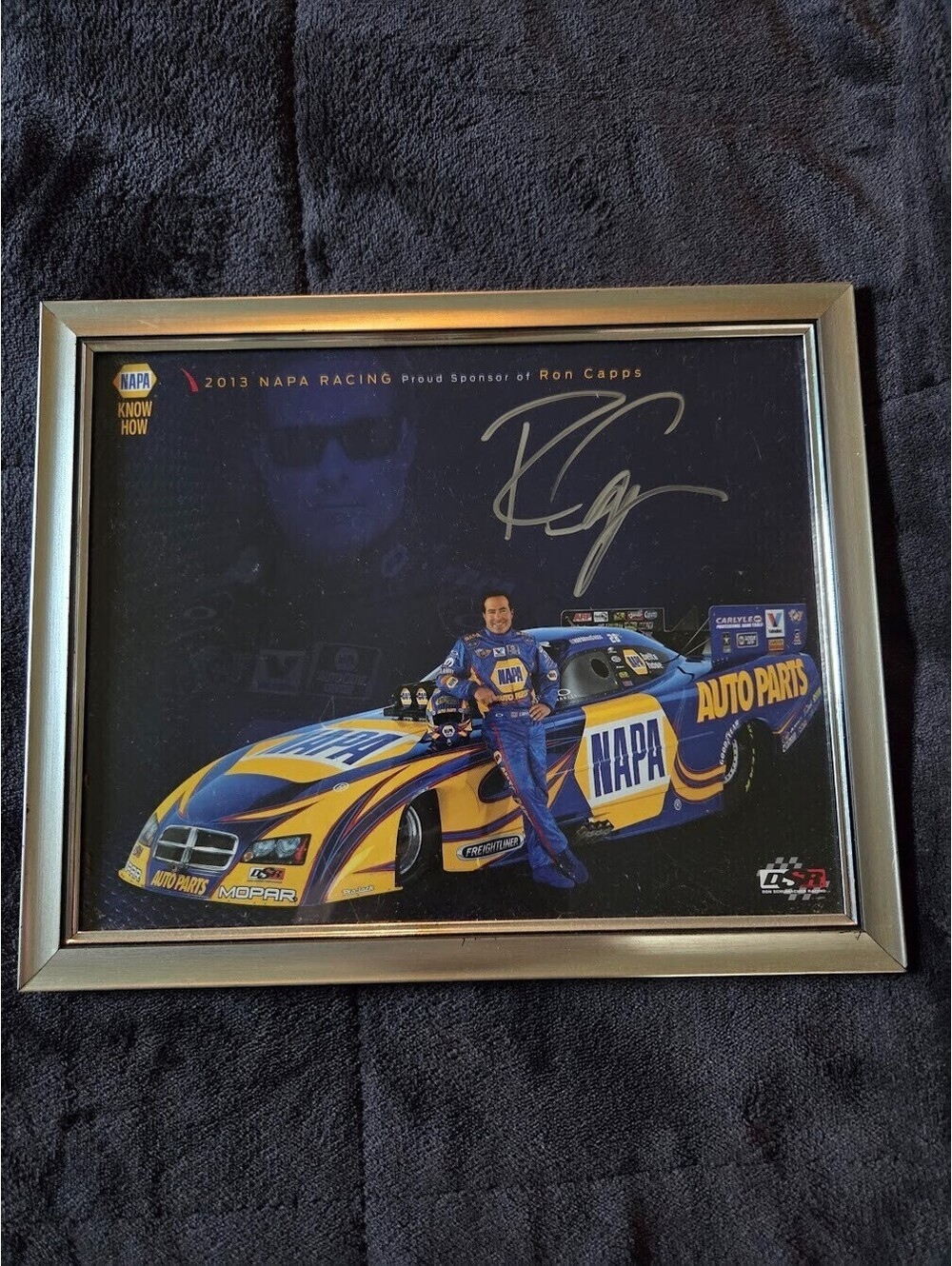 Ron Capps 2013 NAPA Auto Parts Funny Car NHRA Autographed Framed Picture